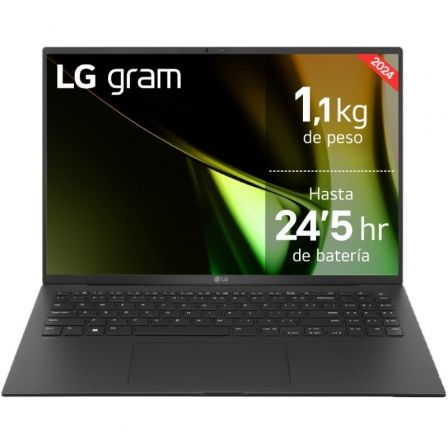 LG Gram 16ZD90S Portátil 16 Pulgadas WQXGA, Intel Core Ultra 7, 16GB RAM, 512GB SSD, Negro Obsidiana